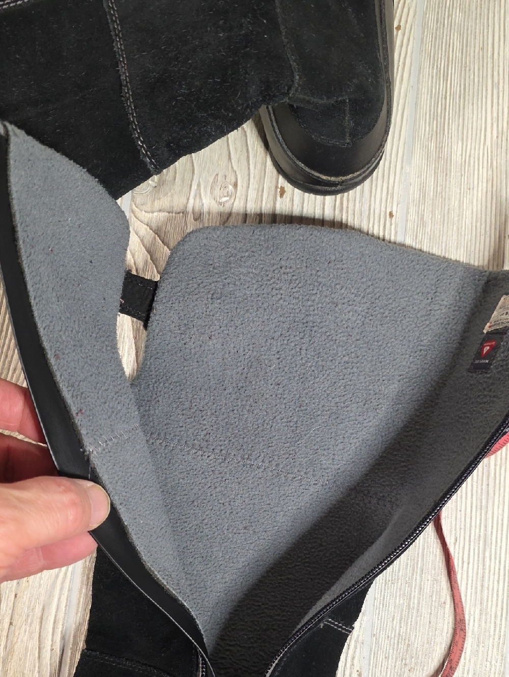 The North Face Anna Purna Tall Black Suede Leather Boots Womens Size 8.5 - Picture 16 of 16